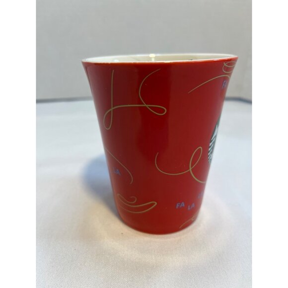 Starbucks Fa La La La 2020 Red Christmas Coffee Mug 10 oz - Picture 3 of 5